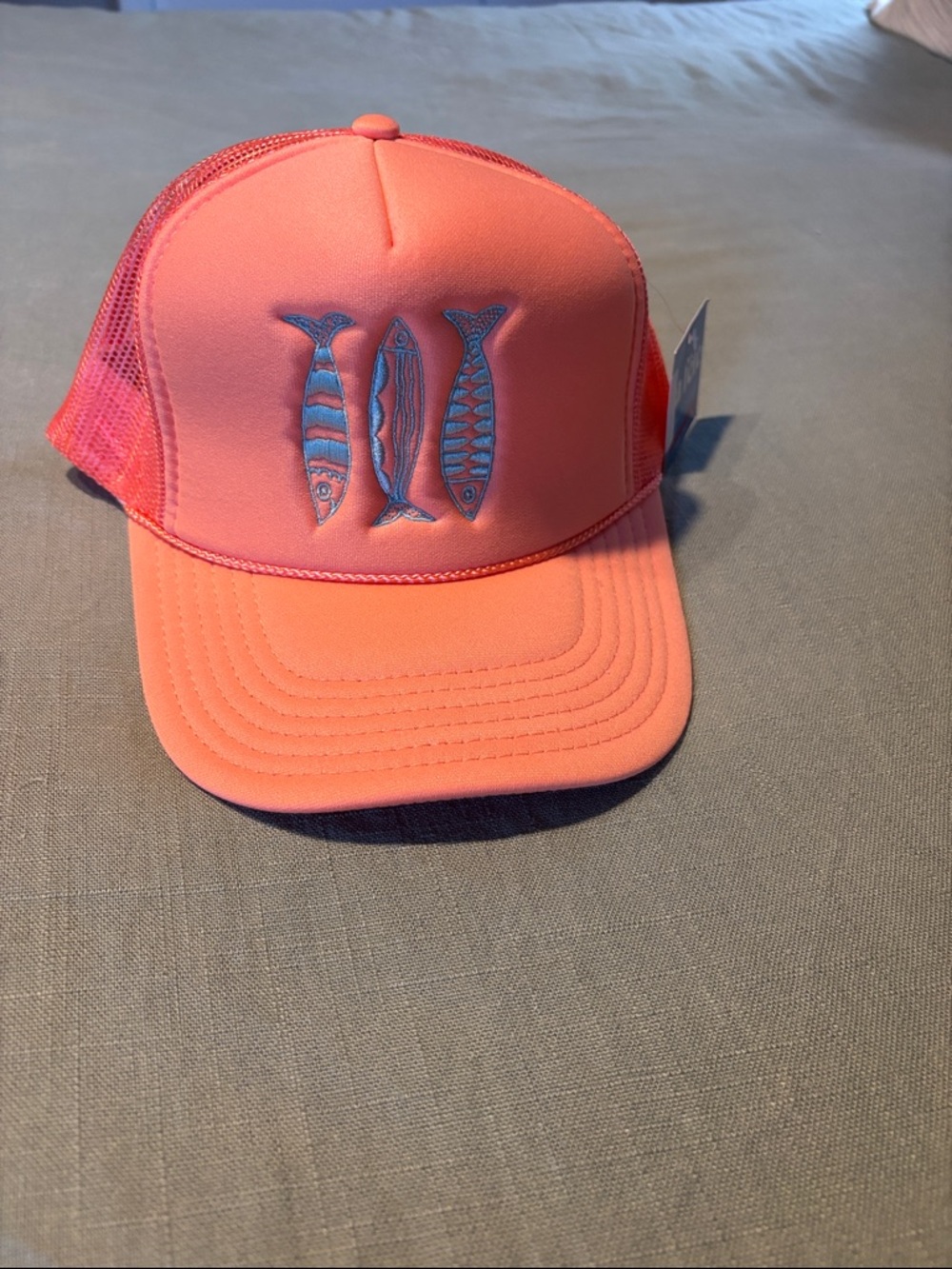 Coral Women’s Fish Embroidered Trucker Hat